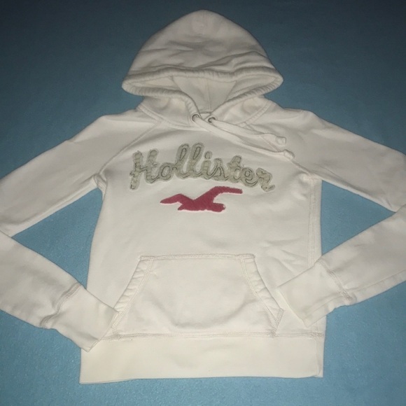 HOLLISTER pullover long sleeve drawstring hoodie pouch pocket Y2K size XS - Picture 1 of 7